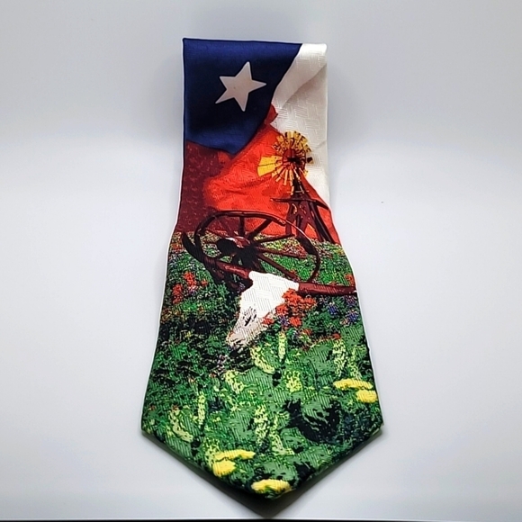 Ralph Martin Other - 100% Silk Texas Cactus Blossoms 1997 Men's Tie Vintage